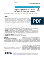 Satisfaction of Nigerian Patients With Health Services: A Protocol For A Systematic Review