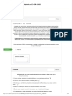 Examen de Conocimiento Admisiones Espol Septiembre 2020, Química