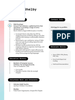 Gabriel Shelby's CV and It Looks Modern and Cool