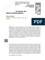 Communities of Practice and Social Learning Systems Wenger