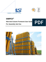 Simpex Wall Formwork Data Sheet