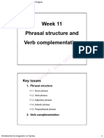 L11 - Syntax Phrases and Verb Complementation