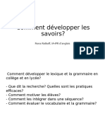 Comment de Velopper Les Savoirs Bis