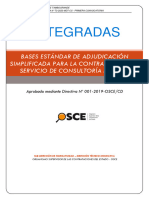 Integradas: Bases Estándar de Adjudicación Simplificada para La Contratación Del Servicio de Consultoría de Obra