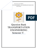 TRANSPORTATION ENGINEERING QUESTION BANK Module 2,3,4,5,6