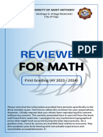 Reviewer For Math (3rd)