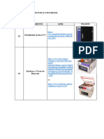 Lista de Equipamentos e Utensílios