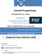 Lecture - Java Applets, Swing, AWT, MVC