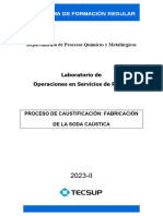 Laboratorio de Operaciones en Servicios de Planta: Departamento de Procesos Químicos y Metalúrgicos