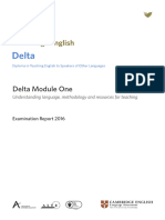 DELTA Module 1 June 2016 - Exam Report