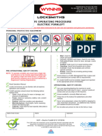 Wynns SOP Electric Forklift