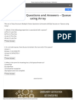 Queue Using Array Questions and Answers