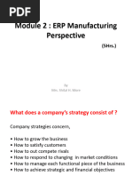 Module 2: ERP Manufacturing Perspective: by Mrs. Shital H. More