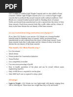 What Is CLC ?: Light in Weight: CLC Blocks Are Very Lightweight With Density Ranging From