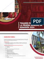 Temario Admisión 2024-I Unmsm