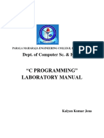 C PROGRAMMING LAB MANUAL at KALYAN