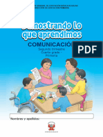 Kit de Evaluación Proceso 2 Demostrando Lo Que Aprendimos Comunicación, Segundo Trimestre, - Cuarto Grado - Primaria