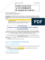 Le Droit Commun Des Contrats - COURS