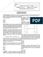 Exercícios + Gabarito - Titulação Ácido-Base