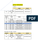 Final Schedule For Intrams