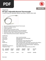 BS Type J Adjustable Bayonet Thermocouple: Datasheet