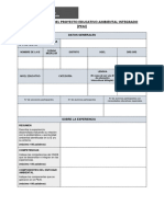 Ficha Resumen Del Proyecto Educativo Ambiental Integrado