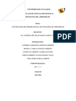 Cuestionario Del Primer Parcial de Psicología de Aprendizaje