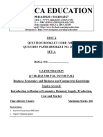 Ca Foundation Economics Test - 2 Set-A