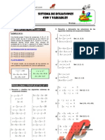 SISTEMA DE ECUACIONES 3 VARIABLES 2º Secundaria JC