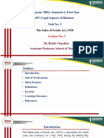 1.PPT MBA 107 Legal Aspects Unit-2 The Sales of Goods Act, 1930