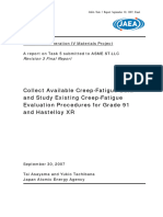 Revision 3 Final Report: DOE/ASME Generation IV Materials Project A Report On Task 5 Submitted To ASME ST-LLC