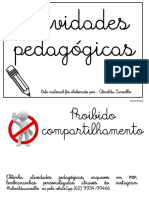 Atividades Pedagógicas: Este Material Foi Elaborado Por: Alenilda Carvalho