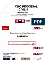 Derecho Procesal Civil Ii: SESIÓN 11 y 12