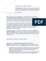 Gestión y Control de Calidad en Empresas