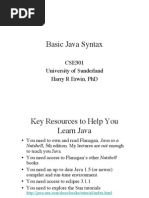 Basic Java Syntax