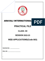 Practical File: Aravali International School