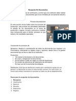 Recepción de Documentos