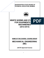 Equipment List For Mechanical Group (ME, MH, MI)