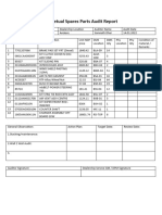 Perpetual Spares Parts Audit Report Templete