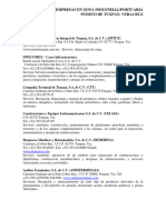 Listado de Empresas Puerto Industrial Tuxpan