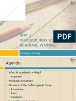 Introduction To Academic Writing