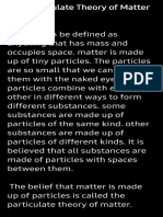 Particulate Theory of Matter