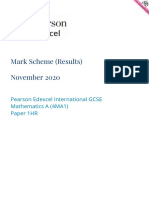 iGCSE A NOVEMBER 2020 PAPER 1HR MS