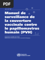 Manuel de Surveillance de La Couverture Vaccinale Contre Le Papillomavirus Humain (PVH)