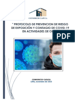 Protocolo de Reducción de Riesgo de Exposición de Contagio de Covid-19