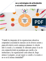 Formas y Estrategias de Articulación Entre La Escuela y La Comunidad