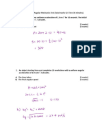 Linear & Angular Mechanics Test