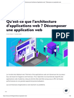 Qu'est-Ce Que L'architecture D'applications Web - Décomposer Une Application Web