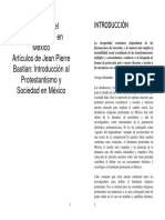 La Historia Del Protestantismo en México Artículos de Jean Pierre Bastian - Introducción Al Protestanti