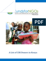 A List of CSR Donors in Kenya XXXXXXXXXXXX